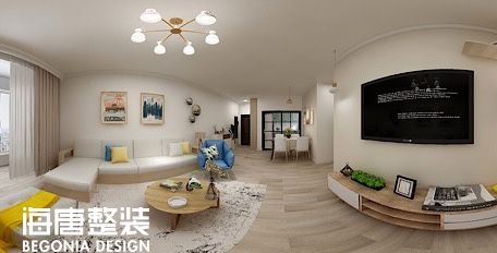 浪漫北欧-龙湖西府原著-三室2厅128平-北欧风格